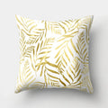 Golden Leaf Tropical Pillow Cover for Home Decor by Ljojo