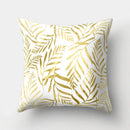 Golden Leaf Tropical Pillow Cover for Home Decor by Ljojo