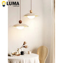 Ljojo Yellow Travertine Pendant Light - Modern Cave Stone Hanging Lamp for Kitchen Island