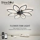 LED Ceiling Fan Light Smart Remote Control Strong Wind Silent Ljojo Fan Lamp