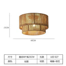 Ljojo Modern Minimalist Nordic Rattan Bucket Chandelier for Living Room Decoration