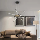 Nordic Geometry Restaurant Pendant Light Led Chandelier Indoor Remote Control Line Chandelier by Ljojo