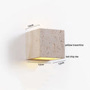 Japanese Wabi-Sabi Style Yellow Cave Stone LED Wall Lamp for Bedroom by Ljojo