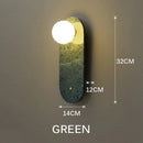 Ljojo Marble Sconce: European Luxury Green Wall Lamp for Bedroom & Living Room