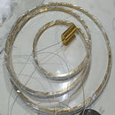 Ljojo LED Circle Chandelier for Living Room Dining Bedroom Exhibition Hall