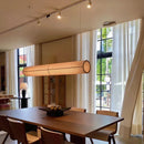 American Wabi Sabi Long Shape Fabric Pendant Light by Ljojo for Living Room and Bedroom Decor