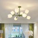 Modern Nordic Cream Chandelier Pendant Light for Living Room Bedroom by Ljojo