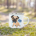 French Bulldog Print Enamel Mug by Ljojo - Dog Lover's Gift & Coffee Cup
