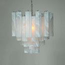 Art Deco Stained Glass Chandelier Luxury Pendant Light for Kitchen Dining Room by Ljojo