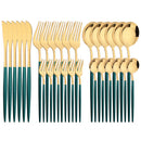 Ljojo 30-Piece Silver Stainless Steel Cutlery Set for Party Kitchen