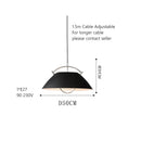 Ljojo Minimalist Metal Pendant Light Designer Dining Room Bedroom Office Table Lamp Black White