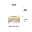 Ljojo LED Tassel Pendant Chandelier: Modern Luxury Chain Lamp for Hotel Lobby & Living Room