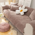 Ljojo Milk Velvet Sofa Cover Plush Winter Seat Protector Slipcover
