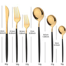 Ljojo 36-Piece Stainless Steel Cutlery Set for Western Kitchen Dinnerware