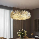 Ljojo Luxury Crystal Chandelier Pendant Light for Living Room - Modern Elegant Ceiling Lighting