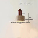 LED Pendant Lights Yellow Travertine Earthen Jar Chandelier for Living Room by Ljojo