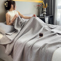 Ljojo 100% Cotton Muslin Throw Blanket - Lightweight Breathable Boho Throws