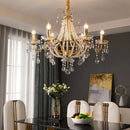 French Luxury Candle K9 Crystal Chandeliers Lights for Living Room by Ljojo