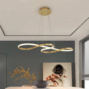 Ljojo LED Pendant Light Bar Remote Dimming Chandelier