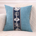 Ljojo Linen Chinese Pavilion Pattern Pillow Cover for Home Sofa Bedroom