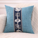Ljojo Linen Chinese Pavilion Pattern Pillow Cover for Home Sofa Bedroom