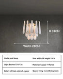 French Marble Pendant Light LED Chandelier Modern for Living Dining Bedroom by Ljojo