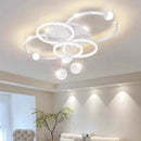 Ljojo Modern Luxury Black Chandelier Ring Light Fixture for Living Room Dining Bedroom