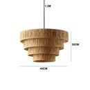 Large Japanese Woven Rattan Pendant Light for Wabi Sabi Restaurant Ljojo