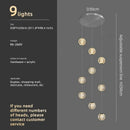 Modern Crystal Ball Fishbone Pendant LED Chandelier for Luxury Home Decor by Ljojo