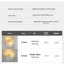 Ljojo Luxury Gold Crystal Wall Lamp for Living Room Bedroom Kitchen Stairs