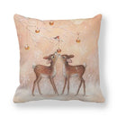 Ljojo Merry Christmas Cotton Linen Pillowcase Home Decor Happy New Year