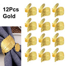 Gold Maple Leaf Napkin Rings by Ljojo: Elegant Table Decor for Wedding, Party, Dinner