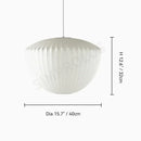 Denmark Designer Silk Pendant Lamp Minimalist Nordic Wabi Sabi for Hotel Restaurant by Ljojo.