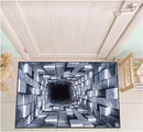Ljojo 3D Optical Illusion Entrance Carpet: Trippy Living Room Rug for Hallway, Bedroom, Bathroom