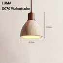 Yellow Travertine Stone Pendant Light LED Hanging Lamp for Kitchen Island by Ljojo