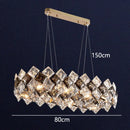 Ljojo Luxury Crystal Living Room Chandelier Pendant Light Fixture Glass Indoor Lighting