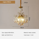 French Crystal LED Pendant Light: Romantic Bedroom Luxury Lamp by Ljojo