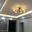 Ljojo Glass Ceiling Chandelier Elegant Nordic Hanging Light Fixture for Living Room Bedroom