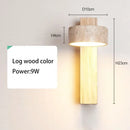 Travertine Wall Lamp Stone Sconce Rotatable for Bathroom Bedroom by Ljojo