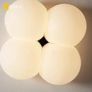Ljojo Minimalist Flush Mount Ceiling Lamp with E27 Bulb Holder for Home, Hotel, Bedroom