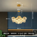 Nordic Starlit Sky Glass Ceiling Chandelier for Child Bedroom Dining Room by Ljojo