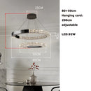 American Led Crystal Chandelier For Dining Room Lamp Dimmable Height Adjustable Black Lustre by Ljojo