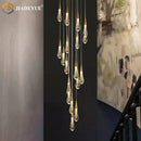 LED Staircase Chandelier by Ljojo: Modern Lighting for Living Room, Villa, Duplex Building