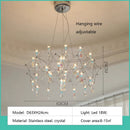 Luxury Blue Crystal Chandelier LED Pendant Light Modern Art Design Ljojo