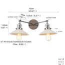 Ljojo 2-Light LED Wall Sconce with Pull Chain Switch for Coffee Bar, Bedroom, Bathroom
