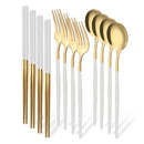 Ljojo 12-Piece Luxury Korean Tableware Set - Stainless Steel Cutlery Fork Spoon Chopsticks