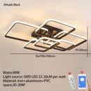 LODOOO Modern Led Chandelier for Living Room Bedroom Black Acrylic Aluminum Kitchen Ceiling Chandeliers AC85-265 by Ljojo