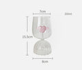 Ljojo 3D Pink Winged Heart Glass Carafe - Lovely Water Jug for Lovers