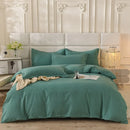 Ljojo 2024 Luxury Cotton Thickened Solid Color Four-Piece Set