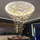 Ljojo Luxury Maple Leaf Crystal Chandelier Elegant Hotel Villa Lobby Art Decor Lighting